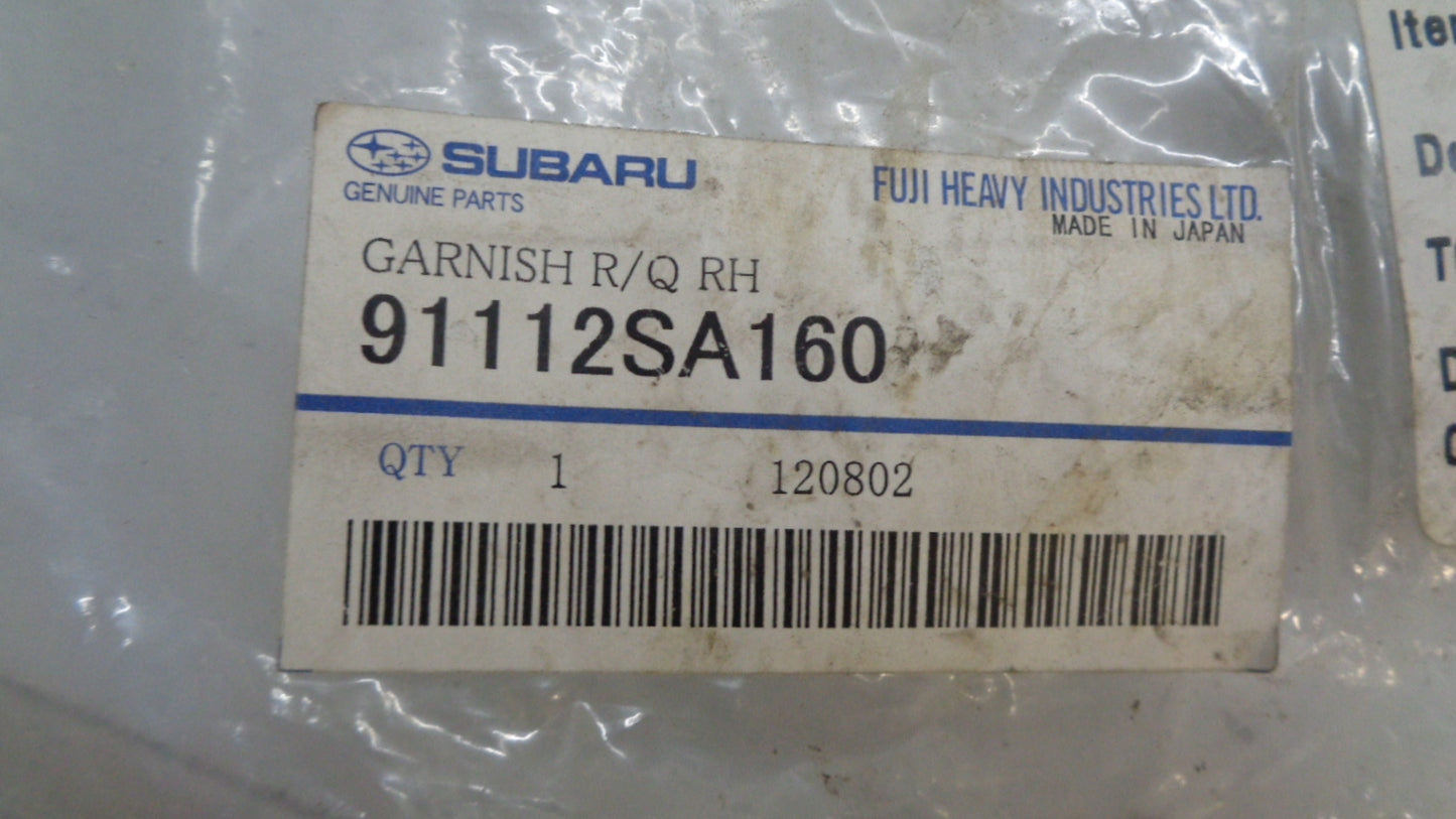 Subaru Forester Right Hand Rear Dog Leg Garnish New Part
