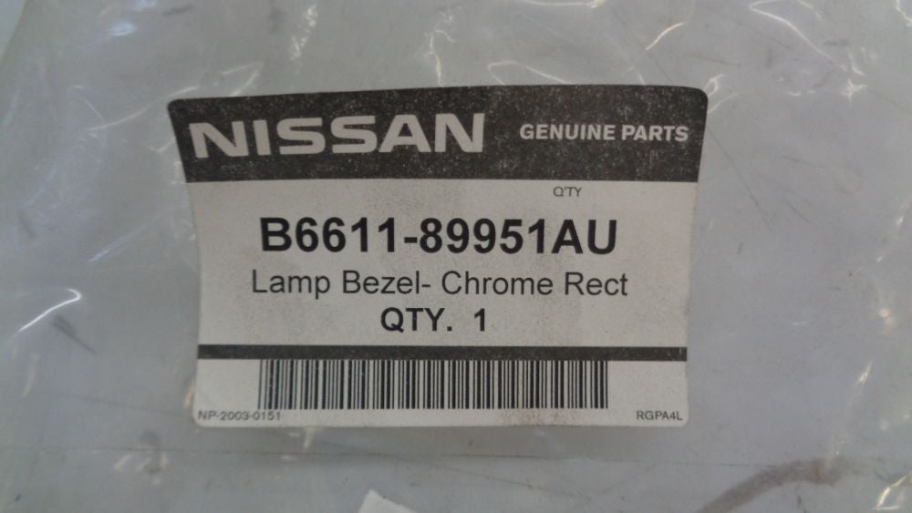 IPF Nissan Genuine Rectangle Chrome Lamp Bezel New Part