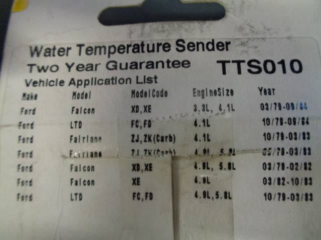 Tridon Water Temperature Sender New Part