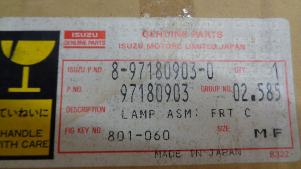 Holden Rodeo Genuine left hand front indicator New Part