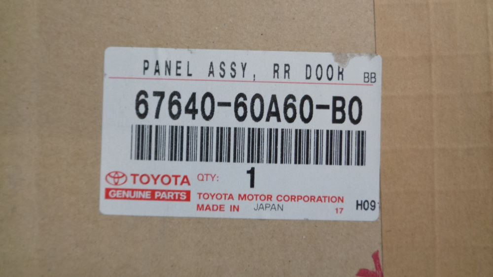 Toyota landcruiser 100 series Genuine left hand rear door trim New part