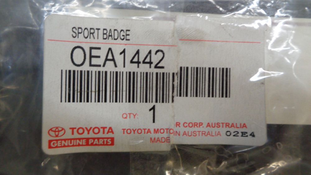 Toyota Corolla Assent Genuine Sport Badge and Decal Kit New Part