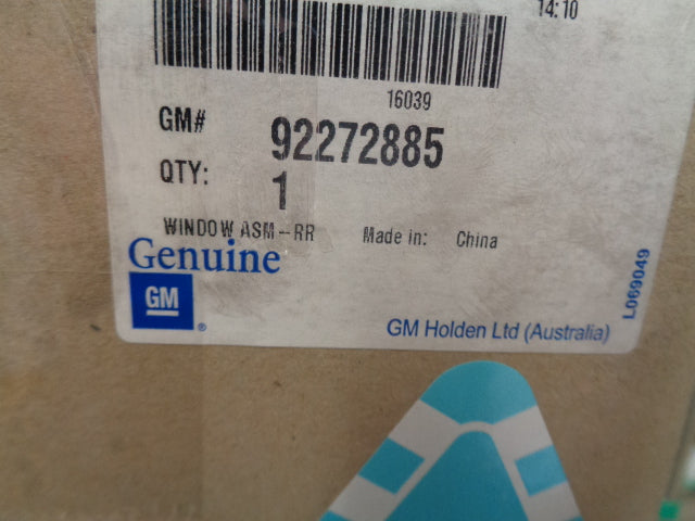 Holden VF Commodore Sedan Genuine Rear Windscreen New Part