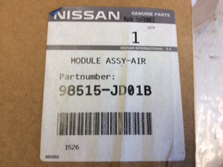 Nissan Qashqai Genuine passenger air bag module new part