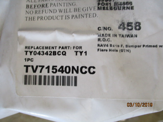 Tong Yang Front Bumper Cover Suits Toyota Rav 4 New Part