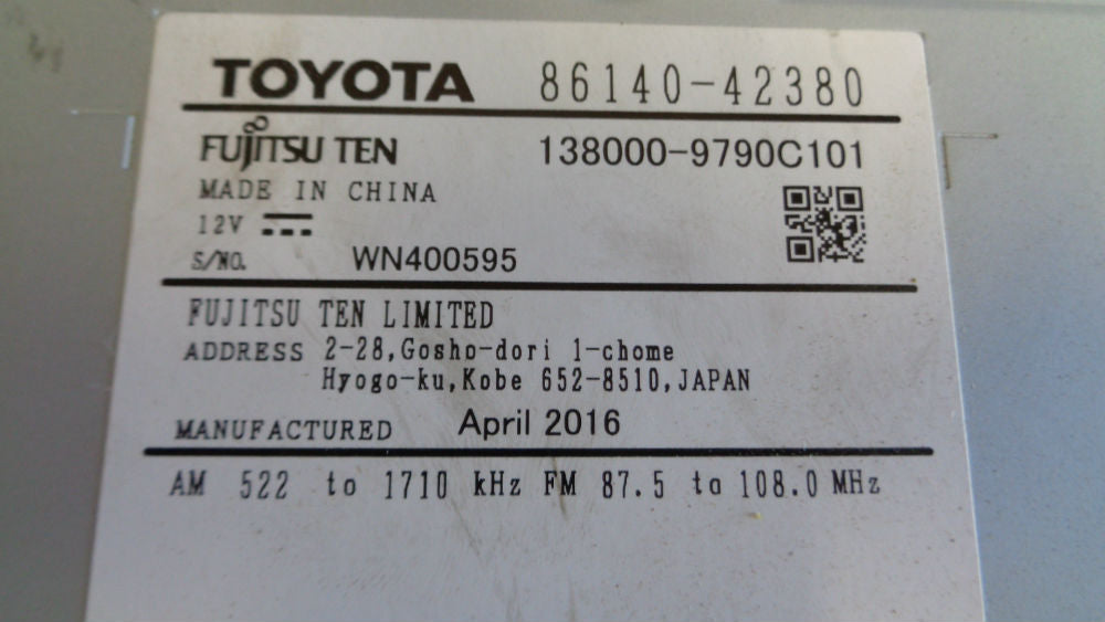 Toyota Rav4 GXL Genuine Standard radio head unit new part