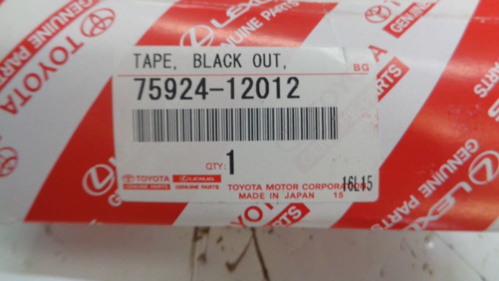 Toyota Corolla Wagon Genuine left hand rear exterior door black out tape New Part