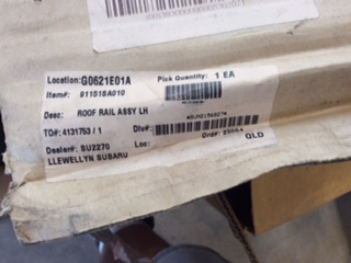 Subaru Forester wagon Genuine left hand roof rail 2003-2008 new