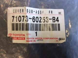 Toyota Landcruiser VDJ79 Genuine Drivers Seat Back Trim New Part