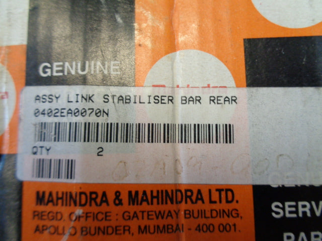 Mahindra XUV500/Pik-Up Genuine Rear Stabiliser Arm Set New Part