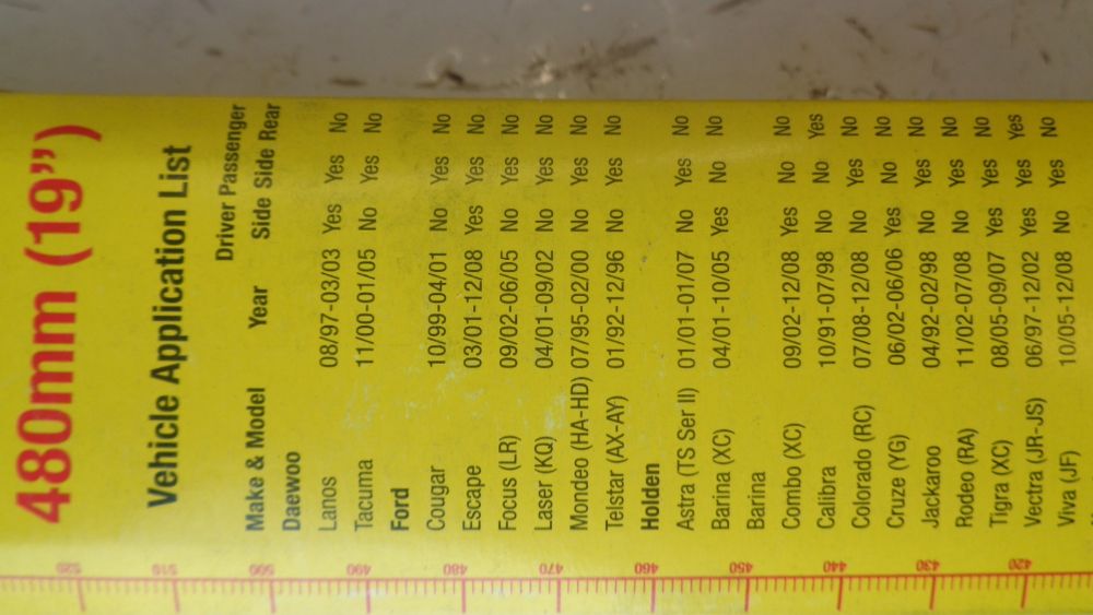 Tridon Wiper Blade 480mm 19 inch suits Various Models New Part
