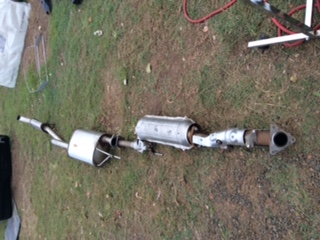 Nissan Navara 3.0ltr V6 turbo diesel genuine exhaust system used Part VGC