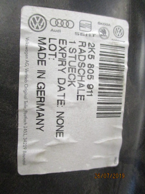 VW Caddy Left Hand Front Inner Splash Guard New Part