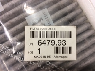 Peugeot /Citroen Genuine Air Filter Set New Part