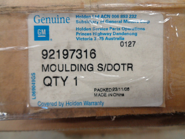 Holden WM Statesman Genuine Right Hand Chrome Drip Rail Moulding New Part