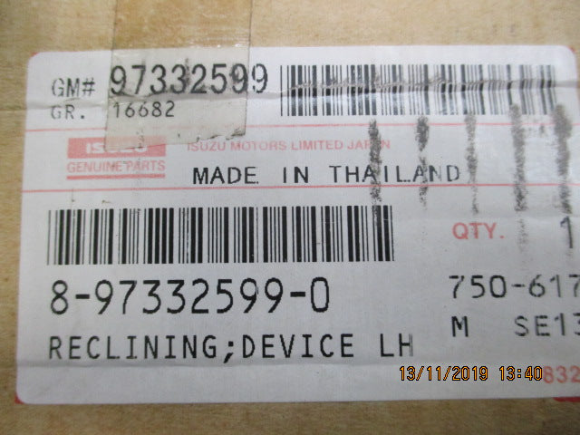 Holden Rodeo Genuine Left Hand Front Reclining Device New Part