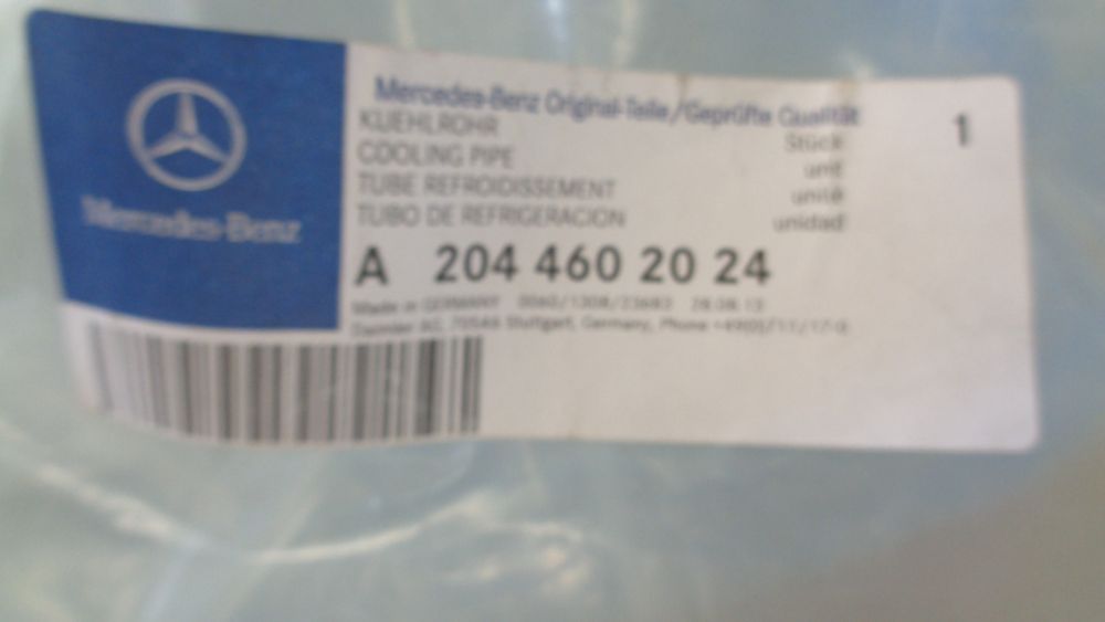 Mercedes-Benz C-Class Genuine Cooling Pipe Assy New Part