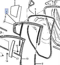 Holden Cruze Genuine Drivers Side Rear Window Weather Strip New Part