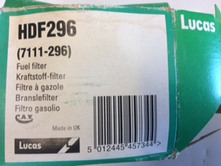 Lucas Fuel filter Massey Ferguson 135/150/165/175 also ford 1965 New Part