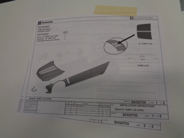 Holden VF Commodore Genuine Boot Lid Decal New Parts