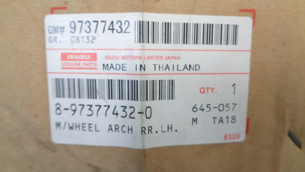 Holden TF Rodeo Genuine Left Hand Rear Wheel Arch Assy New Part