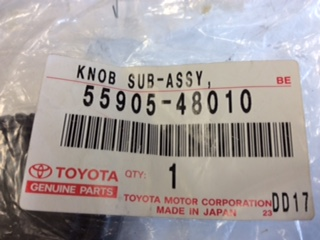 Toyota Kluger Genuine Knob Sub-Assy Control New Part New Part