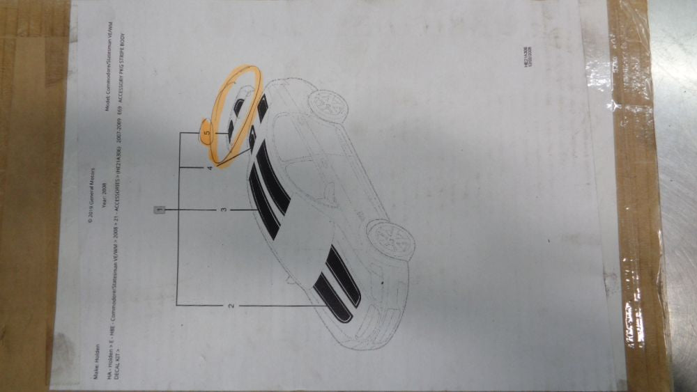 Holden VE Commodore Genuine Rear Spoiler Decals Left Hand & Right Hand Black New Part