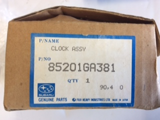 Subaru Genuine Clock assy new part suits all models 1986-1993