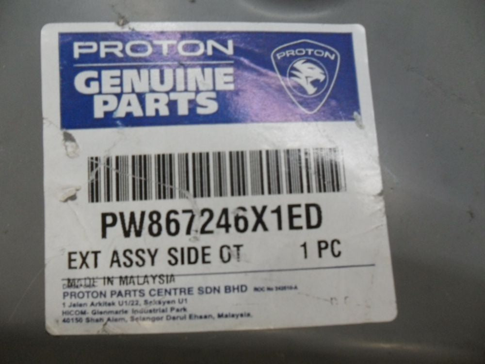 Proton Satria Genuine Right Hand Lower Inner Quarter Panel New Part