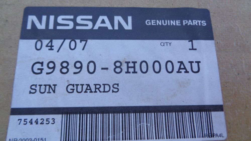 Nissan Xtrail T30 Genuine Rear Tinted Sunshade New Part