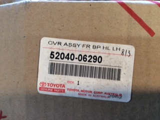 Toyota Camry Genuine left front lower cover bumper fog light new part