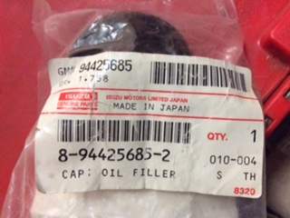 Isuzu TFR55 Genuine Oil Filler Cap New Part