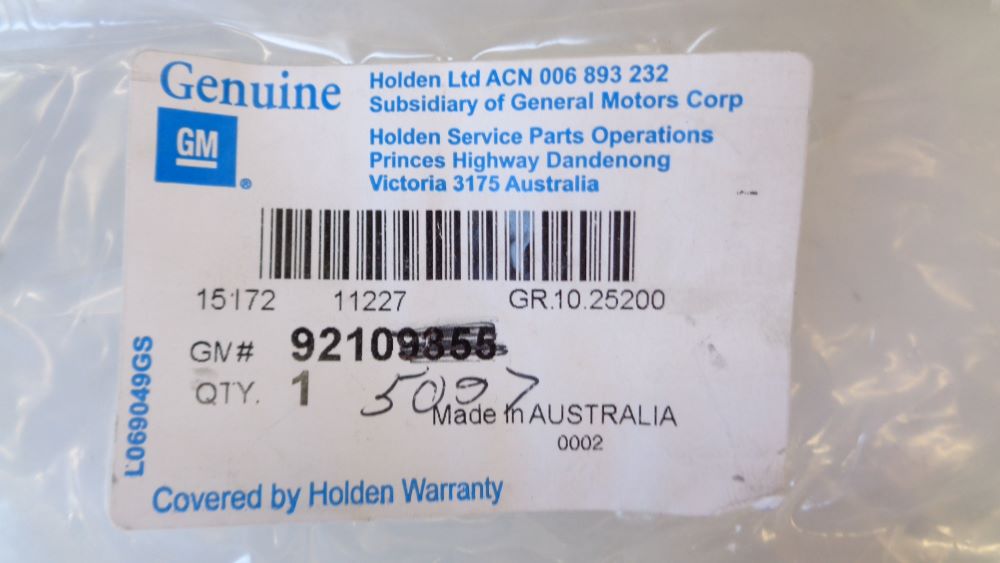 Holden VY Commodore Genuine Front Bumper Grille Insert New Part
