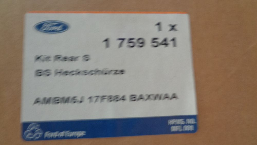 Ford Focus Hatch Genuine Rear Lower Spoiler Kit New Part