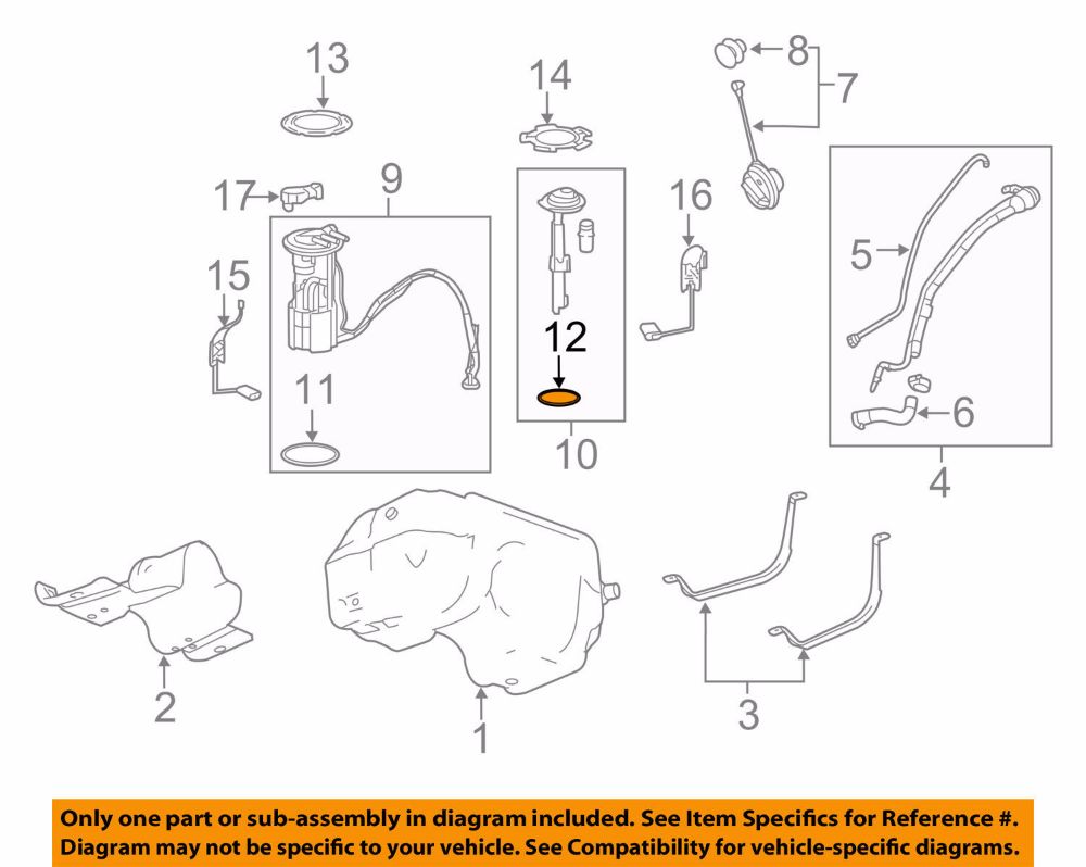 ACDelco In Tank Fuel Pump Seal Suits Various Holden Models