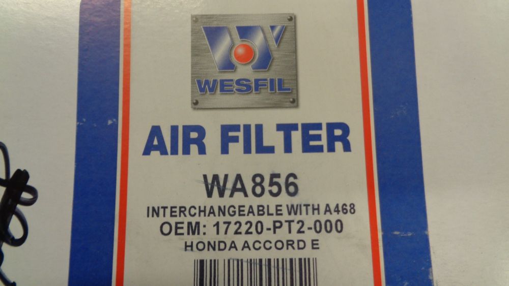 Wesfil Air Filter Suits Honda Accord New Part