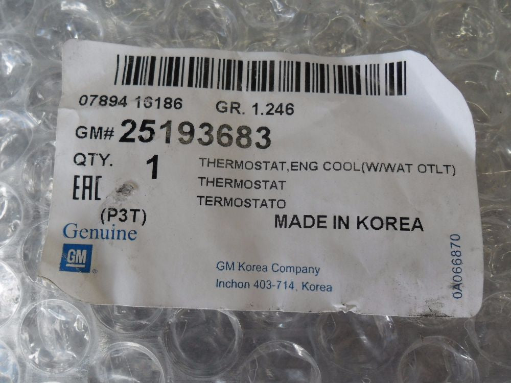 Holden Spark/Trax Genuine Thermostat and Sensor New Part