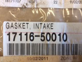 Toyota Landcruiser UZJ100 Genuine upper inlet manifold gasket new part