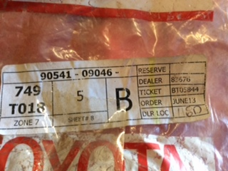 Toyota Genuine cushions new part