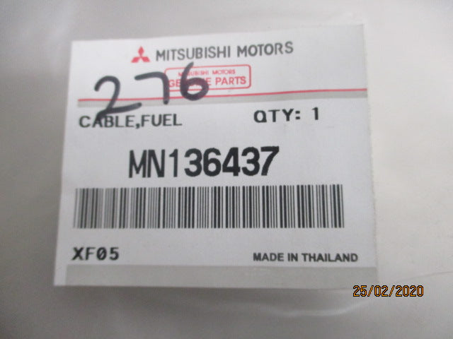 Mitsubishi Triton Dual Cab Genuine Fuel Filler Lid Lock Cable New Part