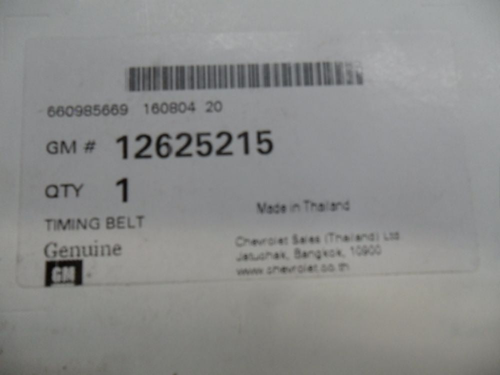 Holden Colorado Genuine Timing Belt New Part