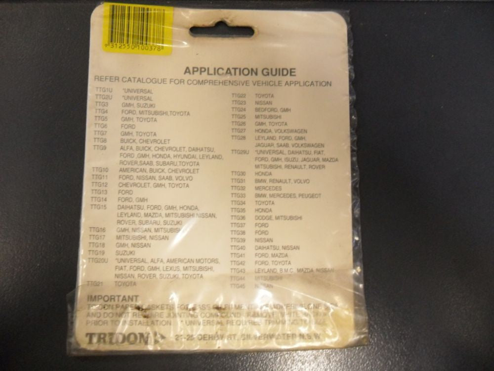 TRIDON Thermostat Gasket Suitable for Toyota Landcruiser New Part