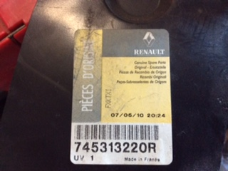Renault Megan III Genuine Right Closing Member Assy New Part