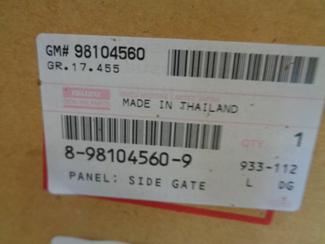 Isuzu D-Max Genuine Tub Outter Skin New Part