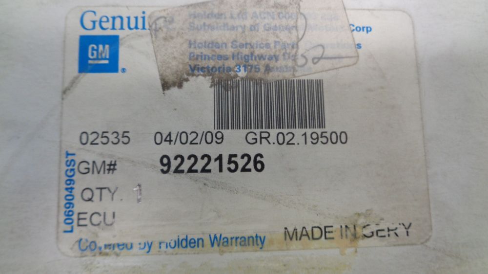 Holden Commodore VE/WM Caprice Front & Rear Object Alarm Module New Part