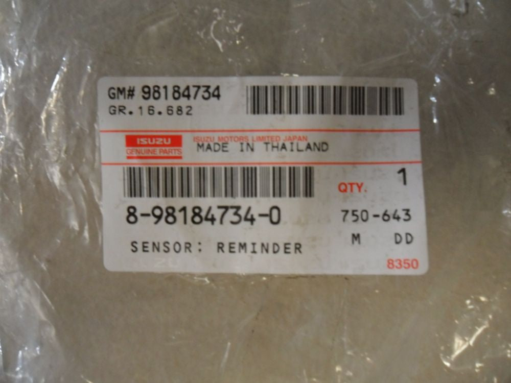 Isuzu D-Max Genuine Reminder Sensor New Part