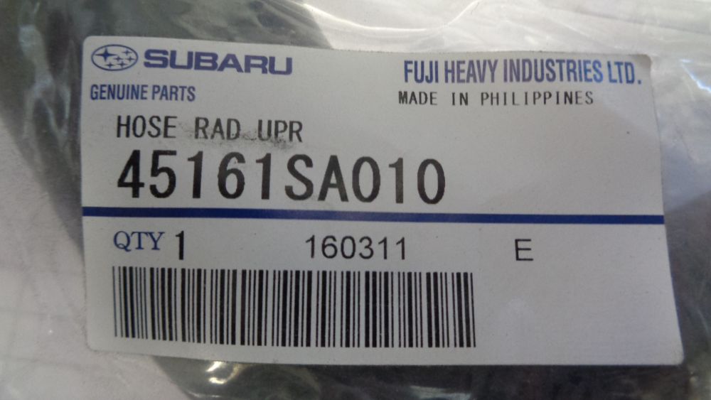 Subaru Forester Genuine Upper Radiator Hose New Part