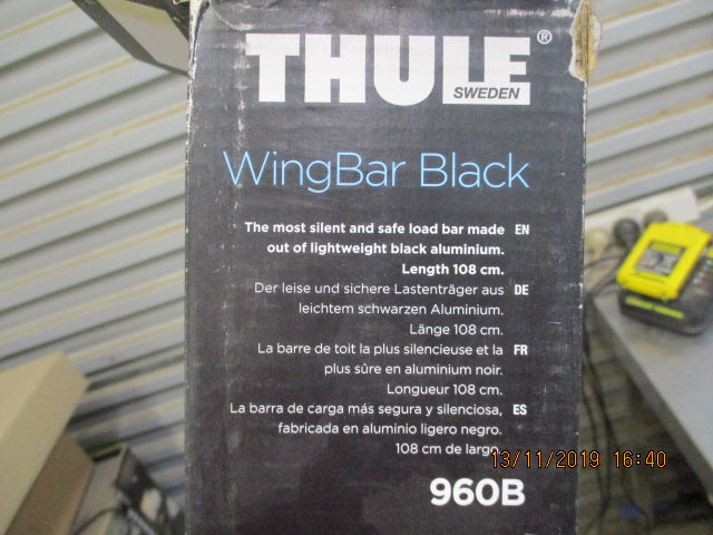 Thule 960B Wing Bar Black 108cm x2 New Part