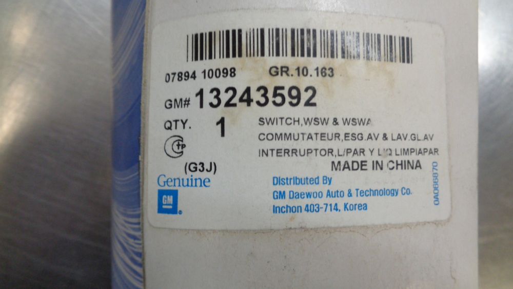 Holden JG Cruze Genuine Wiper Stalk Switch New Part