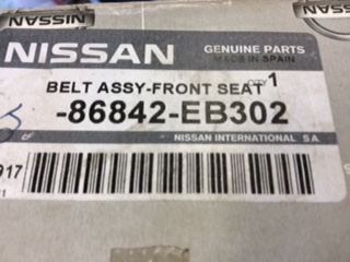 Nissan Navara D40M / Pathfinder R51M Genuine drivers seat buckle New Part